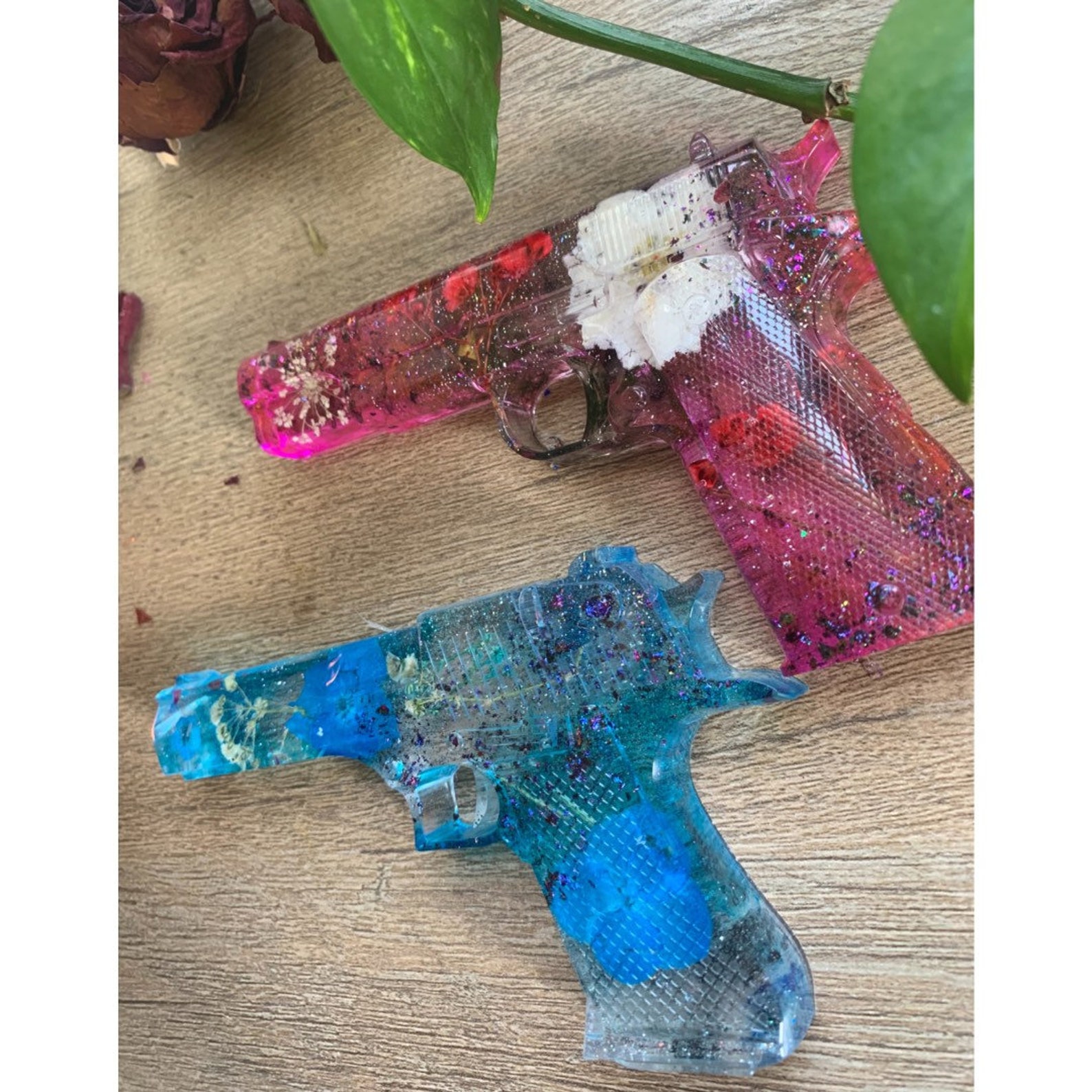 Flower Gun Resin Gun custom pistol room decor aesthetic Etsy