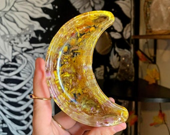 Custom Moon Jewelry Dish, Epoxy Resin Ashtray, Witchy Decor