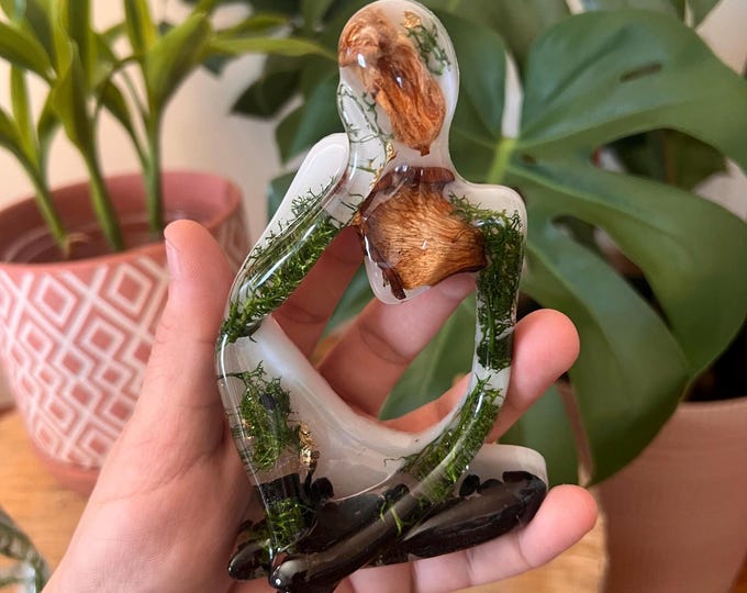 Featured listing image: Custom Thinker Figurine 1 Pc, Nature Inspired Sculpture, Desk Decor, Bedroom Decor, Aesthetic, Vanity Decor