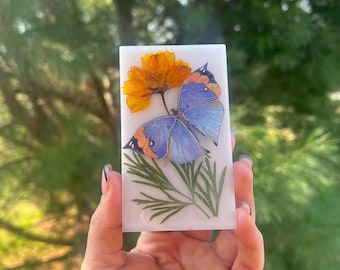 Resin Pressed Flower Block