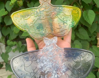 Moth Trinket Tray, Earthy Room Decor, Custom Jewelry Dish, Moth Coaster, Gifts for Her, Desk Decor, Fairycore Cottage, Boho Decor, Mystical