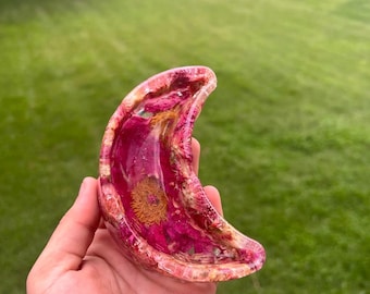 Moon Ashtray, Witchy Decor, Custom Ashtrays, Boho Jewelry Dish, Aesthetic Room Decor, Altar Decor