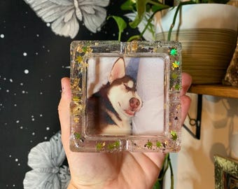 Pet Photo Ashtray, Custom Ashtray, Room Decor, Personalized Gifts