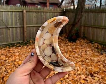 Moon Ashtray, Custom Ashtray, Witchy Decor, Altar Decor, Moon Jewelry Dish, Earthy Room Decor