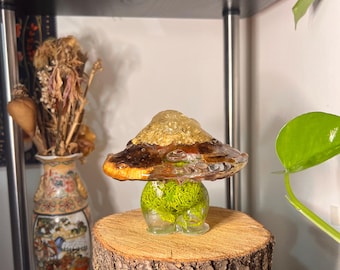 Custom Mushroom Statue, Female Body Figurine, Cottagecore Decor, Earthy Aesthetic, Nature, Moss, Fairycore Aesthetic, Boho