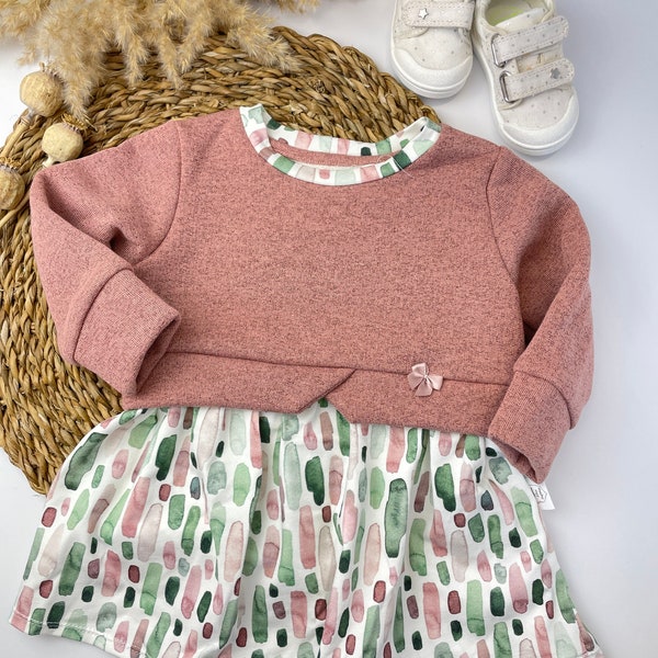 Girly Sweater 80&92/Rosa/Glitzersweat/Streifen