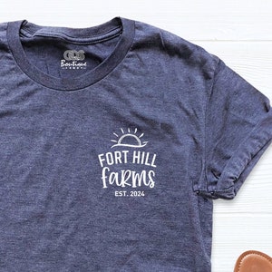 Farm Custom Shirt, Customizable Farm Name Est Shirt, Farm Animals Outfit, Local Farmer Clothing, Matching Family Shirt, Pocket Farm Shirt
