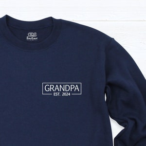 Grandpa Sweatshirt, Personalized Grandpa Shirt, Grandparents Shirt, Custom Pregnancy Announcement Grandparents, Pocket Grampa Est Sweatshirt