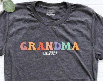 Grandma Est 2026 Shirt, Grandma To Be Tshirt, Grandmother Shirts, New Grandma Shirt, Custom Grandma Established, Mother's Day Grandma Gift