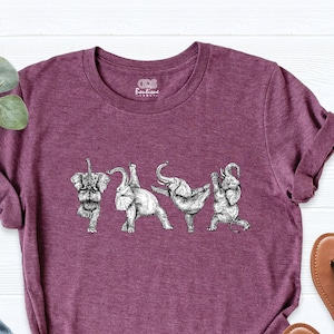 Funny Elephant Shirt, Elephant Yoga Shirt, Elephant Lover Shirt, Safari Shirt, Nature Animal Shirt, Gift For Her graphic tee with elephant,