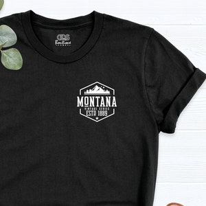 Montana Shirt, Vintage Montana Souvenir T-Shirt, Pocket Montana State Shirts, Montana State Shirt, Montana Travel Gifts, Montana Clothing