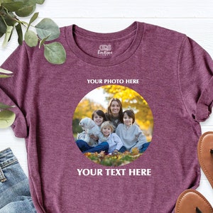 Custom Photo Shirt, T-Shirt Photo, Photo Shirt, Custom Picture Shirt, Personalization Tee, Customized Tshirt, Photo On Shirt, Gift For Mom