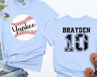 Custom Baseball Shirt with Name and Number, Personalized Team Jersey Shirt, Baseball Mom Shirt, Game Day Tee, Custom Baseball Player Shirt