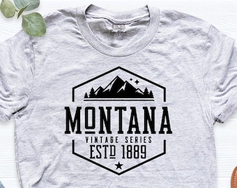 Montana Shirt, Vintage Montana Souvenir T-Shirt, Usa State Outfit Mountain Themed Tee