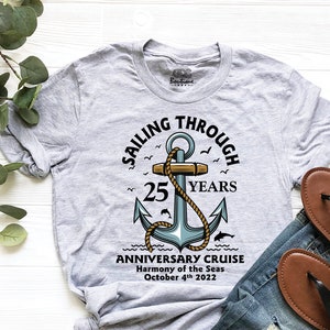 Custom Anniversary Cruise Shirt, Personalized Anniversary Cruise Shirts, Holiday Husband and Wife Cruis, Wedding Anniversary Vacation Shirt