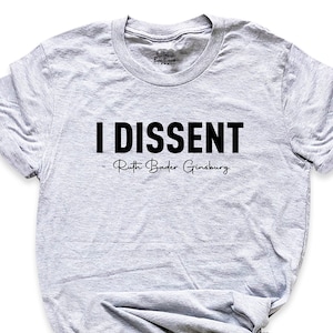 Ladies I Dissent Ruth Bader Ginsburg V-Neck T-Shirt - Support Tee In Sports Gray (3X-Large) - View #9