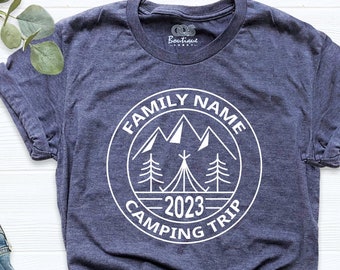 Custom 2023 Camping Shirt, Camp Trip Shirt, Camping Lover Gift, Matching Family Camping Tee, Family Vacation Shirt, Summer Camp Shirt