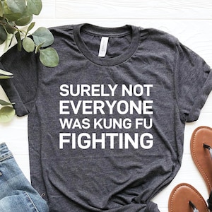 Surely Not Everyone Was Kung Fu Fighting Shirt, Sarcastic Shirt, Introvert Shirt, Funny Graphic Tee, Funny Gift For Men Women