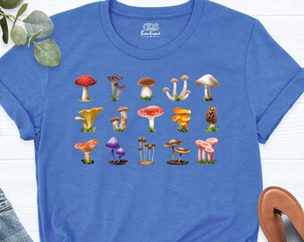 Mushroom Shirt, Aesthetic Mushroom TShirt, Botanical Shirt, Cottagecore Shirt, funny mushroom shirt, Graphic Mushroom Tee, magic mushroom