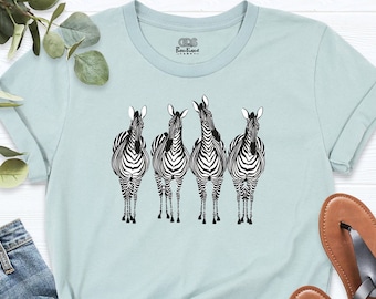 Zebras Shirt, Cute Zebra T-Shirt, Zebra Graphic Tee, Zebra Lover Shirt, Zebra Gift, Safari Shirt, Safari Outfit, Zoo Shirt, Animal Print Tee