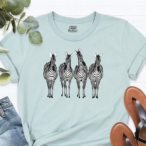 Zebras Shirt, Cute Zebra T-Shirt, Zebra Graphic Tee, Zebra Lover Shirt, Zebra Gift, Safari Shirt, Safari Outfit, Zoo Shirt, Animal Print Tee