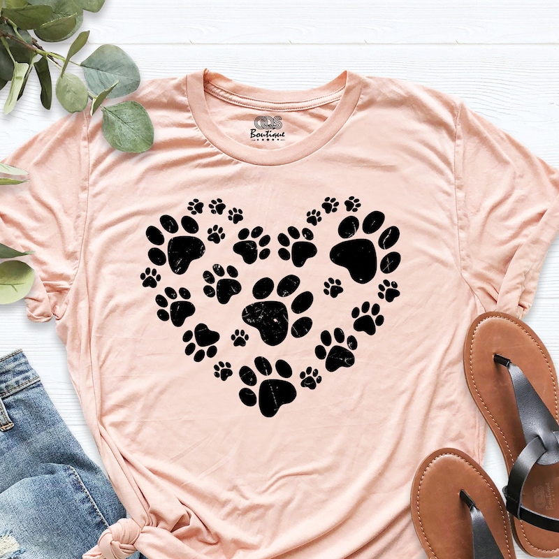 Wow Paw Print T Shirt Dress