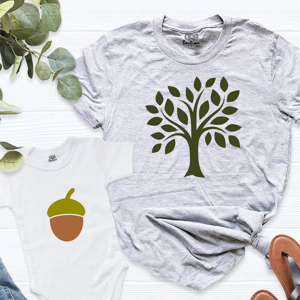 Mommy and Me Shirts, mommy daughter, Mama and Mini Shirt, Mom and Baby Matching Outfits, mommy and son shirt, Acorn Oak Tree Matching Shirt