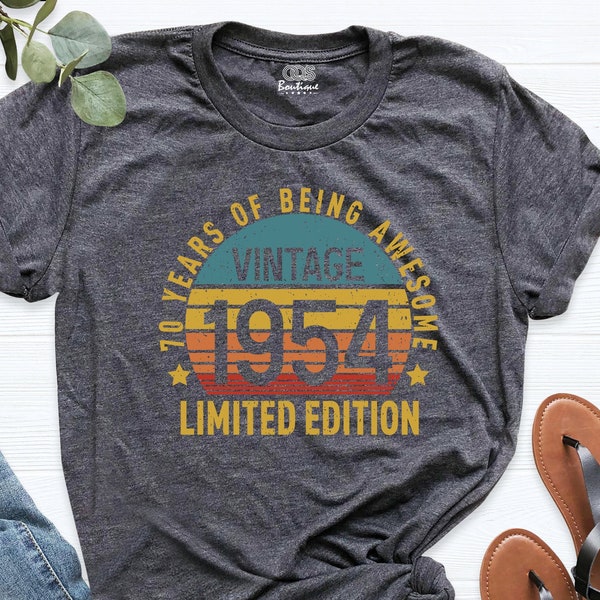 1954 Vintage Shirt, 70th Birthday Shirt, Seventy Birthday Shirt, Grandpa Grandma Shirt, Dad Birthday Shirt, Mimi Birthday Shirt, Papa Shirt.