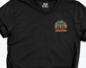 50th Birthday Party Shirt, 1976 Limited Edition Birthday Tshirt, Pocket Birthday Tshirt, 50 Years Of Being Awesome Tees, Vintage 1976 Shirt
