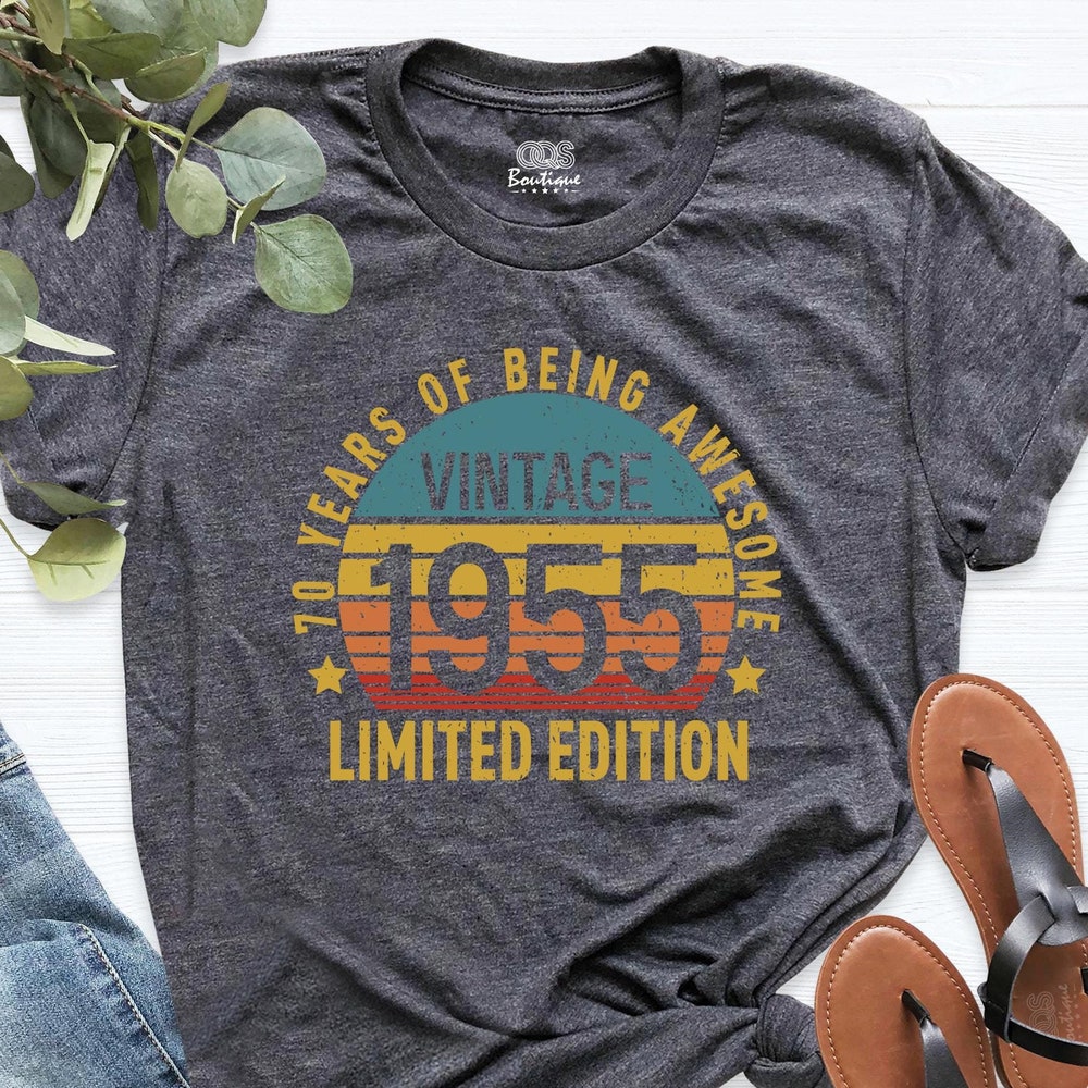 Dad Birthday Shirt, Mimi Birthday Shirt, Papa Shirt., Grandpa Grandma Shirt, Seventy Birthday Shirt, 70Th Birthday Shirt,1955 Vintage Shirt Citychiefsrugs