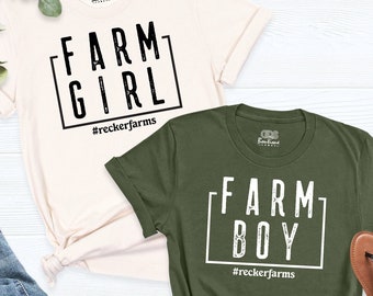 Custom Farm Shirt, Customizable Farm Name Shirt, farm shirts boy, farm shirts women, farm life shirt, womens t shirt farmer, Man farm shirts