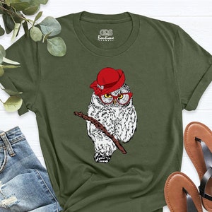 Owl Graphic Tee for Women, Funny Owl Shirt, Owl Print Shirts Casual Tops Tees, Night Owl Fan Shirt, Cute Owl Lover Gift for Her
