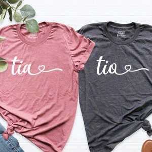 Tia Shirt, Tio Shirt, Aunt Shirt, Uncle Shirt, Announcement Pregnancy Outfits, New Auntie Shirt, New Uncle Shirt