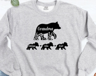 Grandma Bear Custom Sweatshirt Custom Gramma Hoodie Grandma Grandkids Name Sweatshirt Personalized Grandma Sweatshirt New Grandma Hoodie Etsy Canada