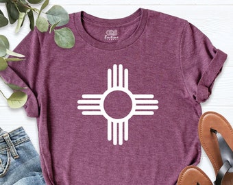 New Mexico Flag Shirt, New Mexico Shirt, State Flag Shirt, New Mexico Zia Shirt, New Mexico Gift, New Mexico Art Shirt, Southwestern Shirt