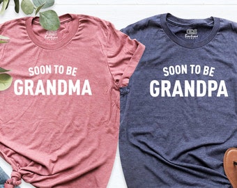 Soon To Be Grandpa Grandma Shirt, New Grandma Grandpa Gifts, Shirt For Grandparents, Pregnancy Announcement Tees, Family Matching Shirt