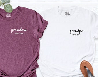 grandma tshirt, grandma and grandpa t shirt, grandpa tshirt, grandpa grandma since shirt, personalized grandparent tshirt, shirt granparents