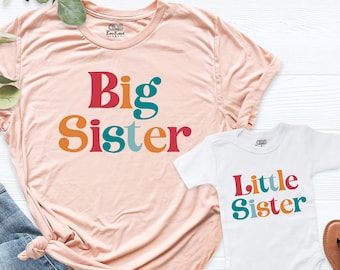 Big Sister T-Shirt, Little Sister Shirt, Big Sister Gift, Girls Shirt, Sister Tee, Best Frends Shirt, Matching Sister Shirt, Gift For Sister