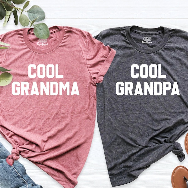 Cool Grandma Shirt, Cool Grandpa Shirt, Grandparents Outfits, Funny Nana Papa Shirts, Family Christmas Shirts, Cute Christmas Shirt