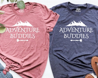 Adventure Buddies Couples Shirts Travel T-Shirt Road Trip Tshirt Best Friend Vacation Shirt Family Travel Shirt Matching Couples Trip Shirt