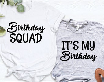 Bday Squad Shirt, It's My Birthday, Birthday Party Shirt, Bday Shirt