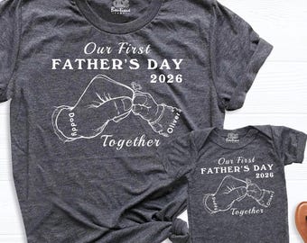 Our First Fathers Day Together shirt Daddy and Baby Shirt Matching Dad Son Shirt New Dad T-shirt 1st fathers day shirt Daddy daughter shirts