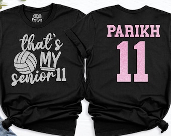 Senior Volleyball Mom Glitter Shirt Glitter Volleyball Mom Shirt Game Day Shirt Volleyball Senior Night Glitter Shirt Senior Volleyball Mama
