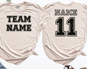 Custom Family Team Shirt Personalized Last Name Number Shirt Matching Family Tee Custom Sports Shirts Family Reunion Shirt Cousin Team Shirt