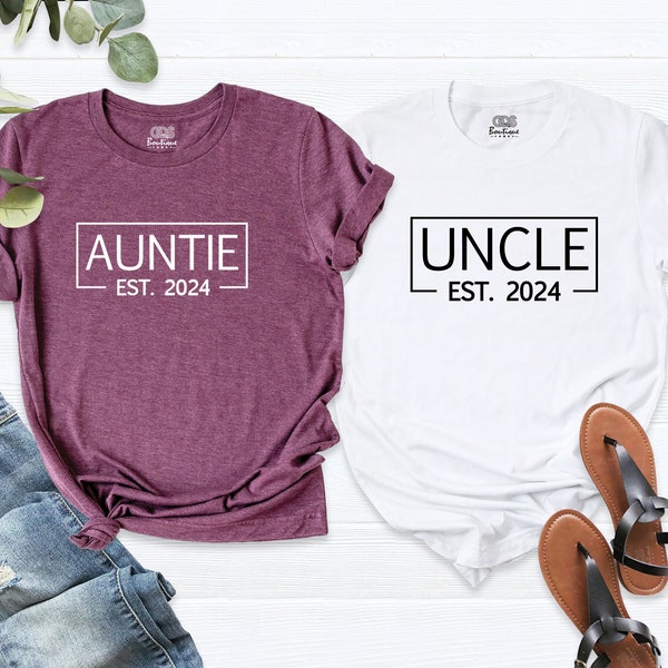 aunt and uncle shirts, uncle shirt, aunt shirt, uncle and aunt pregnancy announcement, aunt and uncle gift, auntie shirt, aunt gift, uncle