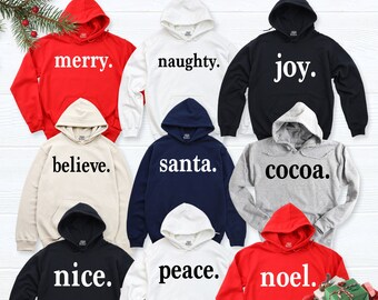 Christmas Family Matching Hoodie, Christmas Custom Hoodie, Merry Hoodie, Family Christmas Hoodie, Holiday Party Hoodie, Santa Group Hoodie,