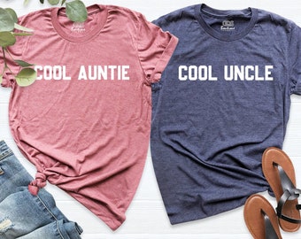 Cool Auntie Shirt, Gift For Auntie, Funny Aunt Shirts, Funny Uncle Shirts, Pregnancy Announcement Shirts, Gift Aunt, Gift for Uncle