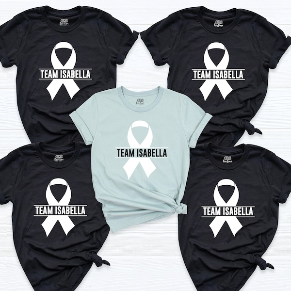 Custom Lung Cancer Awareness Shirt, White Ribbon Shirt, Personalized Lung Cancer Team Shirt, Lung Cancer Tshirt, Cancer Support Team Gift