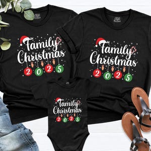 Family Christmas Shirts 2025, Matching Holiday Family Outfit, Mom Dad Christmas Shirts, Family Holiday Shirt, Baby First Christmas Bodysuit