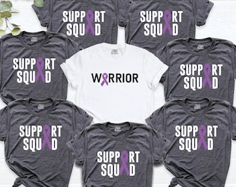 Pancreatic Cancer Shirt Purple Ribbon Support Squad Shirt Pancreatic Cancer Warrior Pancreatic Cancer Family Shirt Pancreatic Cancer Team